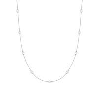 Ania Haie Silver Shell Pearl Station Chain Necklace N065-03H - - Sterling Silver / Rhodium Plated / Shell Pearl