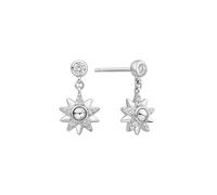 Ania Haie Silver Sunburst Dangle Stud Earrings | Acotis Jewellery - Sterling Silver,Rhodium Plated