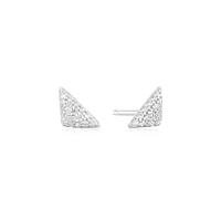Ania Haie Silver Triangular Pavé Studs E059-06H - Elegant - Rhodium Plated / Sterling Silver / Zirconia