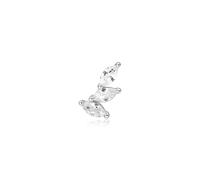 Ania Haie Silver Triple Marquise Barbell Single Earring - Sterling Silver / Rhodium Plated