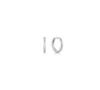 Ania Haie Smooth Mini Earrings Silver E035-16H - Woman - Quartz - 925 Sterling Silver Silver 12 mm