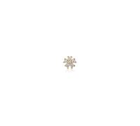 Ania Haie Sparkle Flower Barbell Earring Single Goldplated Silver E035-10G - Woman - 925 Sterling Silver Gold