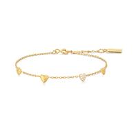 Ania Haie Starlit Drops Gold Pavé Puffed Heart Station Bracelet
