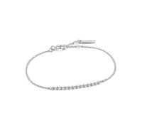 ANIA HAIE Sterling Silver Adjustable Simple Minimalist Beaded Chain Fashion Bangle Bracelet for Women, Silver