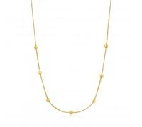 Ania Haie Sterling Silver Shiny Gold Plated Beaded Necklace | Acotis