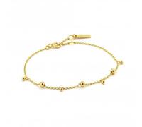 Ania Haie Sterling Silver Shiny Gold Plated Drop Balls Bracelet | Acotis
