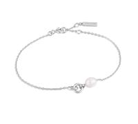 Ania Haie Sterling Silver Simulated Pearl Chain Bracelet