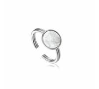 Ania Haie Sunbeam Emblem Silver Adjustable Ring R030-05H - Premium Finish - Sterling Silver / Rhodium Plated