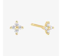 Ania Haie Sunny Sparkler 14ct Gold Plated Cubic Zirconia Petal Stud Earrings E064-01G
