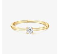 Ania Haie Sunny Sparkler 14ct Gold Plated Cubic Zirconia Stacking Ring R064-01G - 58 (Q 1/4)