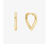 Ania Haie Sunny Sparkler 14ct Gold Plated Heart Hoop Earrings E064-03G