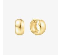 Ania Haie Sunny Sparkler 14ct Gold Plated Plain Chunky Huggie Hoop Earrings E064-04G