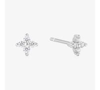 Ania Haie Sunny Sparkler Sterling Silver Cubic Zirconia Petal Stud Earrings E064-01H