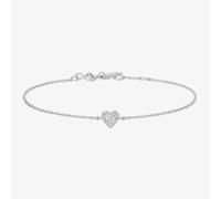 Ania Haie Sunny Sparkler Sterling Silver Pave Sweet Heart Bracelet B064-01H