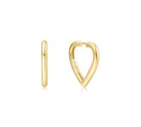 ANIA HAIE Sunny Sparkler Women's Creole Earrings 925 Sterling Silver 14ct Gold Plated 19 x 2.2 mm with Gift Box