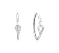ANIA HAIE Sunshine Chaser Cubic Ziconia Geometric Hoop Earrings 925 Sterling Silver Set with 28 Cubic Zirconia. Size: 18.4 x 1.7 mm. Gift Boxed, 18,4 x 1,7mm, Sterling Silver Cubic Zirconia, Cubic
