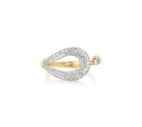 Ania Haie Swan Lake Gold Pave Knot Adjustable Ring | Acotis - Sterling Silver / 14ct Gold Plated