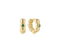 Ania Haie Gold Reversible Puffy Huggie Hoop Earrings | Acotis… - Gold Plated