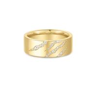 Ania Haie Tiger Stripe Band Ring | Acotis - Size 58 - Gold Plated