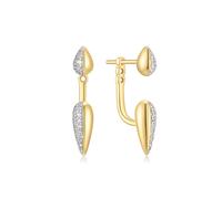 Ania Haie Two-Tone Sparkling Puffy Spike Ear Jackets - Sterling Silver / Rhodium Plated / Gold Plated