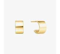 Ania Haie Vogue Maven 14ct Gold Plated Flat Huggie Hoop Earrings E062-02G