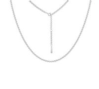 ANIA HAIE Vogue Maven Classic Rolo Chain - 925 Sterling Silver - 40 cm + 5 cm Extender - Includes Gift Box