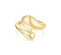 ANIA HAIE Vogue Maven Sculptural Crossover Ring 925 Sterling Silver 14K Gold Plated Size 50-58 with Gift Box