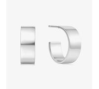 Ania Haie Vogue Maven Sterling Silver Medium Flat Hoop Earrings E062-04H
