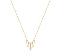 Ania Haie Wanderer Gold Bezel-set Teardrop Cascade Necklace | Acotis - Sterling Silver / 14ct Gold Plated
