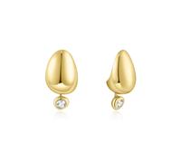 Ania Haie Wanderer Gold Organic Dome Pebble with Bezel | Acotis - Sterling Silver / 14ct Gold Plated