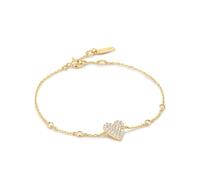 Ania Haie Wanderer Gold Pave Heart with Bezel Station | Acotis - Sterling Silver / 14ct Gold Plated