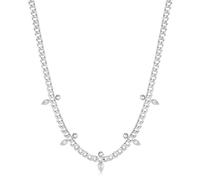 ANIA HAIE Women's 925 Sterling Silver Necklace with 5 Cubic Zirconia Stones Size: 40 cm + 5 cm Extender with Gift Box