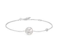 ANIA HAIE Women's Bracelet with Miss Dainty Star 925 Sterling Silver with Mother of Pearl and Cubic Zirconia, Length: 16.5 + 2 cm Extension, Gift Box Included