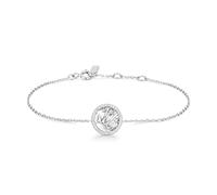 ANIA HAIE Women's Sunshine Chaser Shiny Sun Stars Bracelet Made of 925 Sterling Silver with 38 Zirconia and a Mother of Pearl Length 16.5 cm + 2 cm Extender Including Gift Box, 16,5 + 2 cm, Sterling