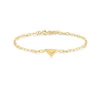 ANIA HAIE Women's Sunshine Chaser Triangle Kiss Bracelet 925 Sterling Silver 14k Gold-Plated with Cubic Zirconia Length 16.5 cm + 2 cm Extender Included Gift Box