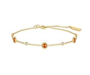 Ania Haie Women's Yellow Gold Plate Nano Gem Station Bracelet