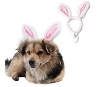 ANIAC Pet Headgear Soft Headband with Cute Bunny Ears Warm Hat Head Accessories Easter Costume for Cats Kitten Puppy and Small Dogs (Small/Head Girth:9.5 Inch - 11 Inch)