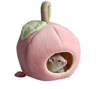 ANIAC Pet Winter Hanging Fruit House Hammock Warm Bed Nest Accessories for Hamster Guinea Pig Hedgehog Chinchilla Hamster and Small Animals (Pink)
