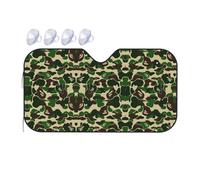 Aniaml Camouflage Green Printing Car Windshield Sun Shade Fits Cars,Automotive Sun Screen,Visor Summer Vehicle Accessories