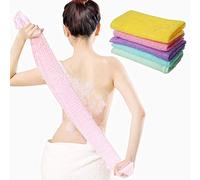 Aniann 5 Pieces Beauty Skin Bath Wash Towel Long Exfoliating Nylon Bath Cloth Towel, Magic Shower Washcloth for Body, 35 inches (5 Colors)