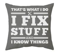 Anicy Funny Gifts for Men That's What I do I Fix Stuff and I Know Things Gifts Cushion, Gadgets for Men, Birthday Gifts Presents for Grandad, Christmas Fathers Day