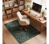 Anidaroel Floral Office Chair Mat for Hardwood Floor, 36"x48" Desk Chair Mat for Hard Floors, Under Desk Rug for Rolling Chair, Anti-Slip Computer Chair Mat, Low Pile Carpet Protector Mat
