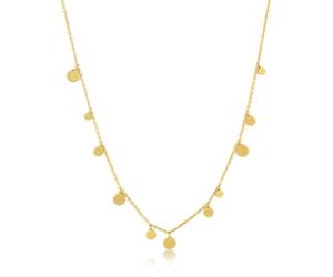 Anie Haie 14ct Gold Plated Geometry Mixed Discs Necklace