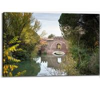 Aniene river flooded and Ponte Nomentano Montesacro Rome Italy Canvas Wall Art Decor Paintings Pictures for Bedroom Wall Decor Above Bed Living Room Wall Decoration Bathroom Office Artwork 12x16inch
