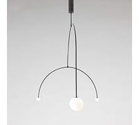ANIFM Henley Modern LED Pendant Lamp Art Deco Restaurant Chandelier Glass Lampshade Pendant Lamp Creative Design Pendant Light with 3 Bulbs Includes G9 Comfortable anniversary