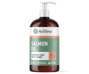 AniForte Premium Salmon Oil for Dogs, Cats, Horses & Pets 500ml - 100% Pure Natural Norwegian Fish Oil Supplement With Omega 3, 6 & EPA, DHA & ALA Fatty Acids, For Coat & Skin, Joints & Brain Health