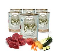 AniForte PureNature Complete Wet Dog Food Country Beef (6 x 400g) - Natural, Delicious, Grain Free & With Fresh Meat, Vitamins & Minerals