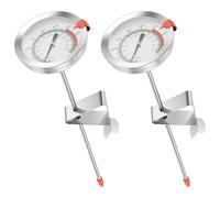 Anihet 2 Pcs Candy Thermometers with Pot Clip, 20cm Long Probe Deep Fry/Jam/Sugar Thermometer Stainless Steel Cooking Food Thermometer For Sugar Melting and Making Jam
