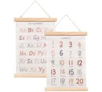 Anihet 2 Pcs Educational Preschool Posters, Alphabet Numbers Poster for Toddlers ABC Banner Wall Hanging Decor for Classroom Playroom Nursery Kids Room 11.8x16.5 Inch