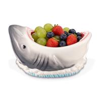 Anihet 3D Shark Attack Ceramic Bowl, 40 oz Shark Fruit Bowl Large Decorative Dish Tray, Cartoon Storage Container Multi-Purpose Bowls for Snack Popcorn Fruit Key Jewelry Soup Party